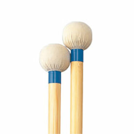 PLAYWOOD Bassdrum mallets wood core bonded bamboo shaft, chamois 45mm (pair)