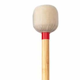 PLAYWOOD Bassdrum beater, wood core bonded bamboo shaft, chamois 60mm