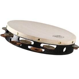 GROVER Tambourine 10" Silver bronze double row