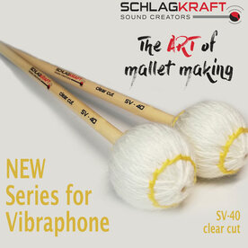 SCHLAGKRAFT Vibraphone clear cut yellow trim, rattan handles
