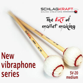 SCHLAGKRAFT Vibraphone medium red trim, rattan handles