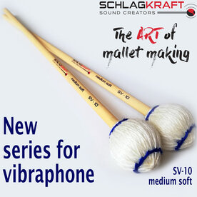 SCHLAGKRAFT Vibraphone medium soft blue trim, rattan handles