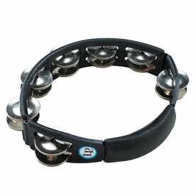 LP Cyclops tambourine hand held black Steel jingles