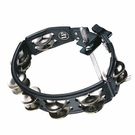 LP Cyclops tambourine mounted black Steel jingles