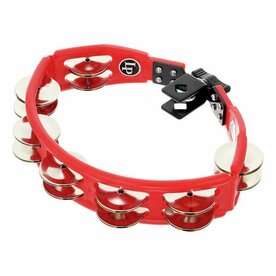 LP Cyclops tambourine mounted red Steel jingles
