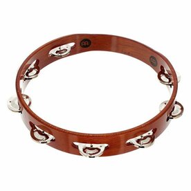 MEINL Tambourine hand 1-row ni/siver jingles a. brown