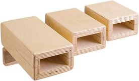 GROVER Temple blocks set, 3 pcs. w/ mounting bar