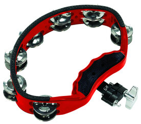 GON BOPS Tambourine 10", Steel jingles, Tone: Cutting, Wide-range. V-Grip Mount