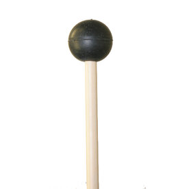 BALTER Marimba Mallets, round black rubber extra soft, rattan handles