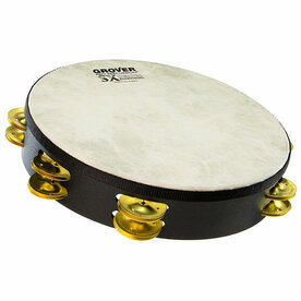 GROVER Tambourine 10" Brass SX serie, double row