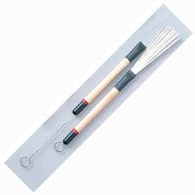 PLAYWOOD Wire Brush, 14 Ø push adjustabl maple shaft