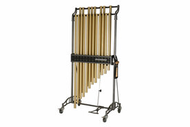 MUSSER Symphonic Chimes, Satin Brass Finish, 1 1/2" tube, concert frame